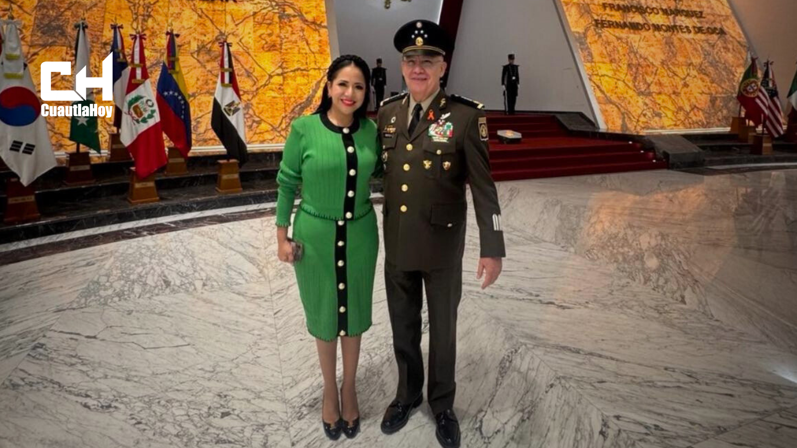 SE REÚNE JUANITA GUERRA MENA CON EL GRAL. RICARDO TREVILLA TREJO, SECRETARIO DE LA DEFENSA NACIONAL.