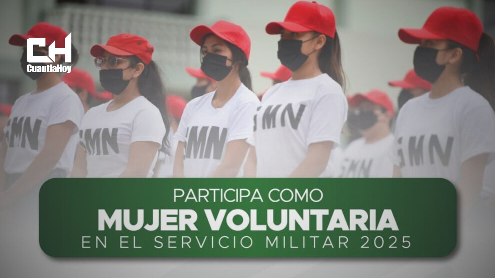 LA JUNTA MUNICIPAL DE RECLUTAMIENTO INVITA A LAS MUJERES MAYORES DE 18 AÑOS QUE DESEEN OBTENER SU CARTILLA DE IDENTIDAD MILITAR A QUE SE INTEGRAN AL PROGRAMA GENERAL DE ADIESTRAMIENTO DEL S.M.N.