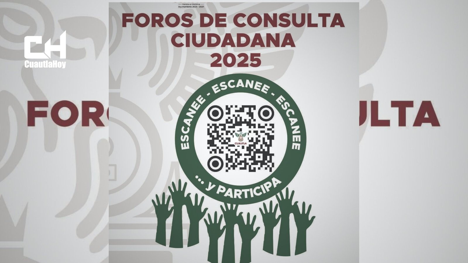 ¡TU OPINIÓN CUENTA! PARTICIPA EN LOS “FOROS DE CONSULTA CIUDADANA”.